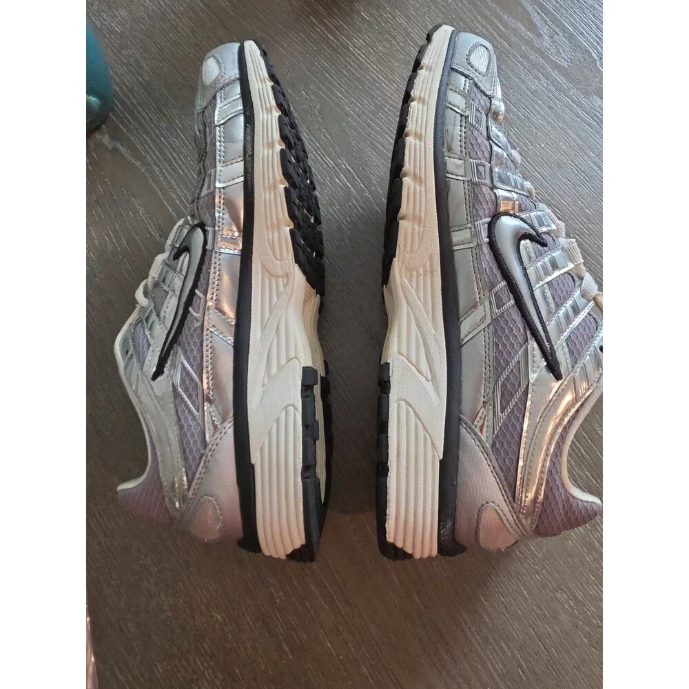 Nike P-6000 Bowerman Series Metallic Silver Chrome Sneakers CN0149-001 Men Sz 8
